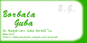 borbala guba business card